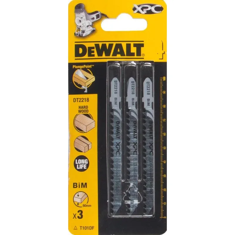 Decoupeerzaagblad voor Hardhout & TRESPA (3 stuks) - T 1101 DF - DT2218 de DEWALT – image du produit