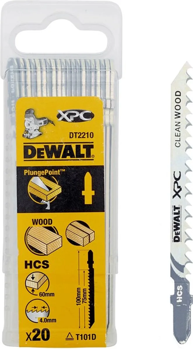 Decoupeerzaagblad voor Hout (20 stuks) - T 101 D - DT2210 by DEWALT – product image