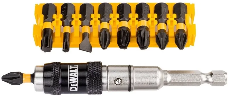 DeWALT 10-delige Impact Torsion Schroefbitset + Zwenkbare bit tip houder - DT70518T fra DEWALT – produktbillede