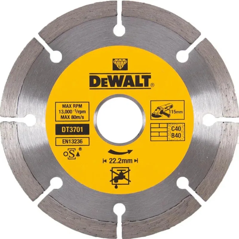 DeWALT 115x22,23mm Diamantschijf Gesegmenteerd - DT3701 von DEWALT – Produktbild