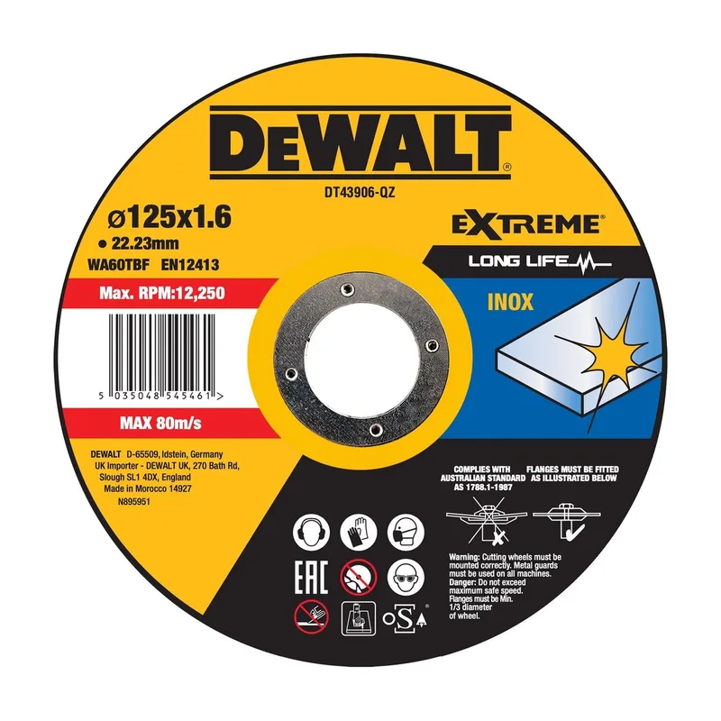 DeWALT 125mm Doorslijpschijf RVS - DT43906 by DEWALT – product image