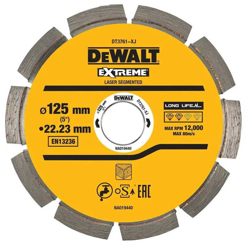 DeWALT 125x22,23mm Diamantschijf Gesegmenteerd - DT3761 by DEWALT – product image