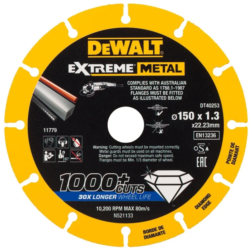 DeWALT 150mm EXTREME™ Metal Diamant Doorslijpschijf - DT40253 de DEWALT – image du produit