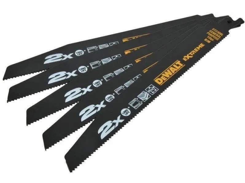 DeWALT 228mm Reciprozaagblad Toughcoat 2x BIM 5st - DT2308L von DEWALT – Produktbild