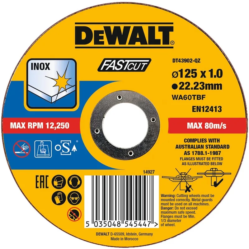 Disque à Tronçonner Pour Métal Dt43902-qz 125mm de DEWALT – image du produit