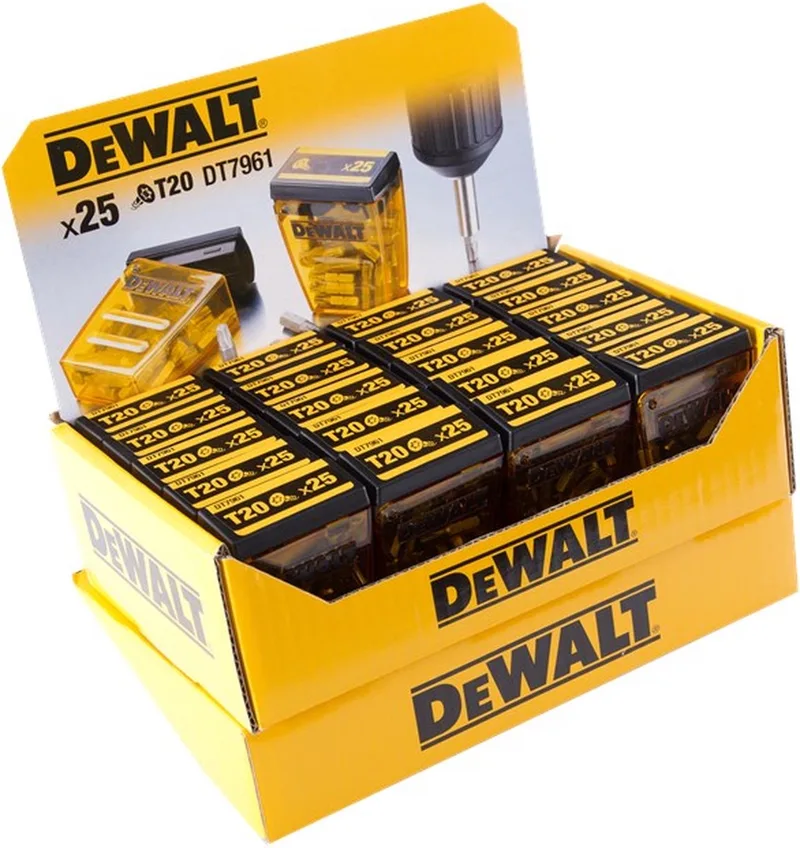 DP42-QZ 25-Delige T20 Schroefbitset 25mm in Opbergcassette von DEWALT – Produktbild