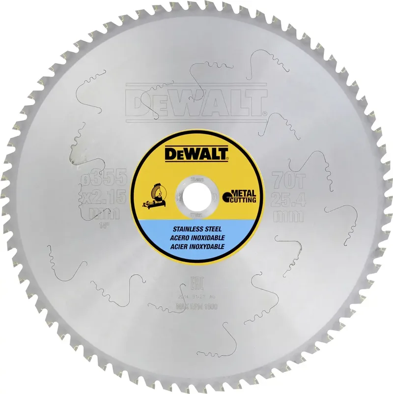 DT1921-QZ DT1921-QZ Kreissägeblatt 355 x 25.4 x 1.75 mm Zähneanzahl: 70 1 St. von DEWALT – Produktbild