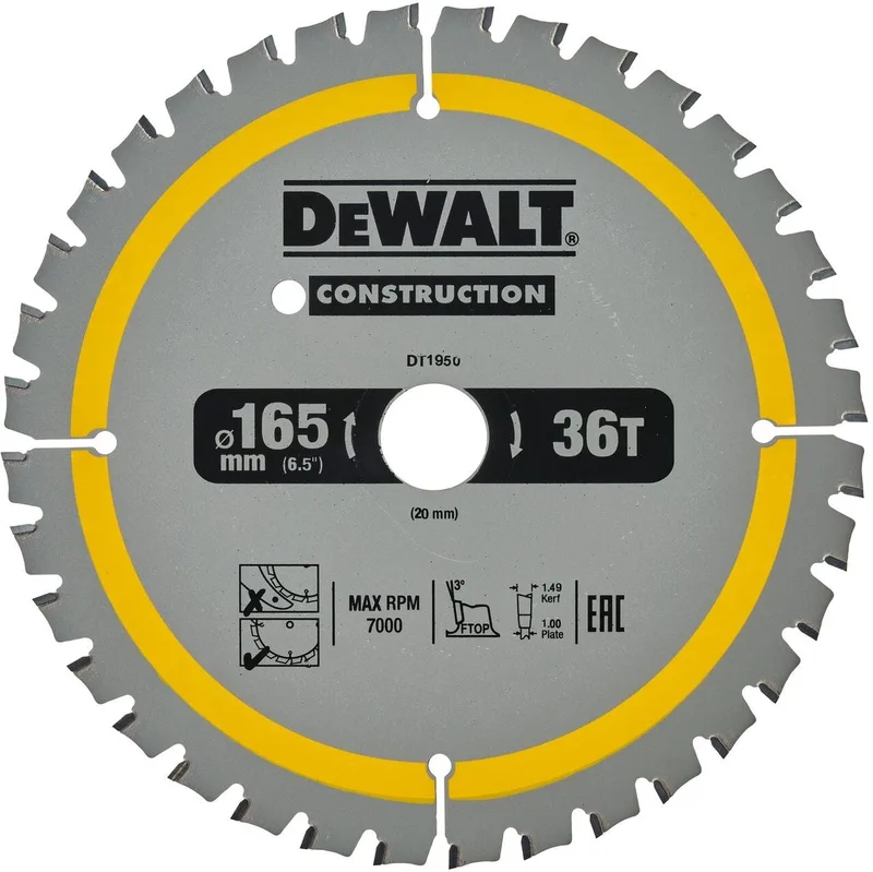 DT1950-QZ Lame de scie circulaire 1 pc(s) de DEWALT – image du produit