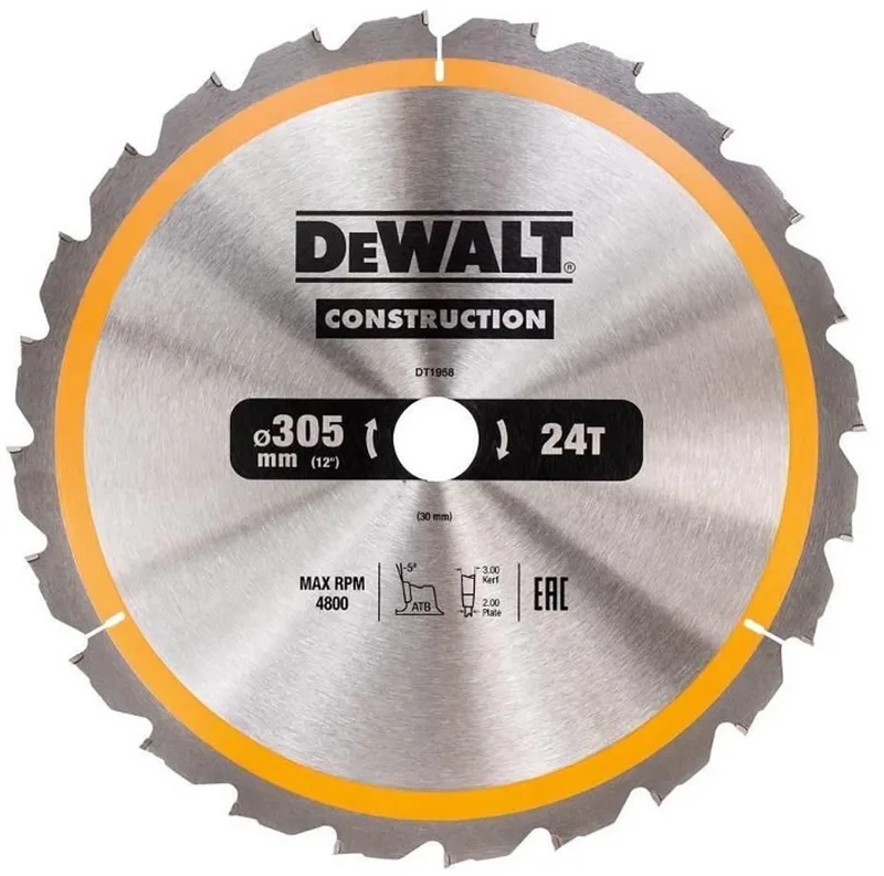 DT1960-QZ Lame de scie circulaire 1 pc(s) de DEWALT – image du produit