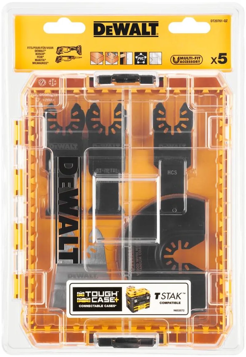 DT20761-QZ - Multifunctioneel Zaagblad Set - 5-delig van DEWALT – productafbeelding