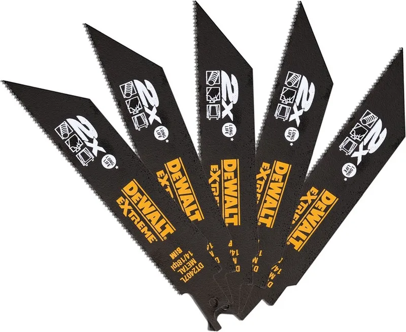 DT2407L-QZ - Zaagblad voor Reciproke Zaag - Metaal Extreme - 152mm - 1,4-1,8mm - 5 stuks de DEWALT – image du produit