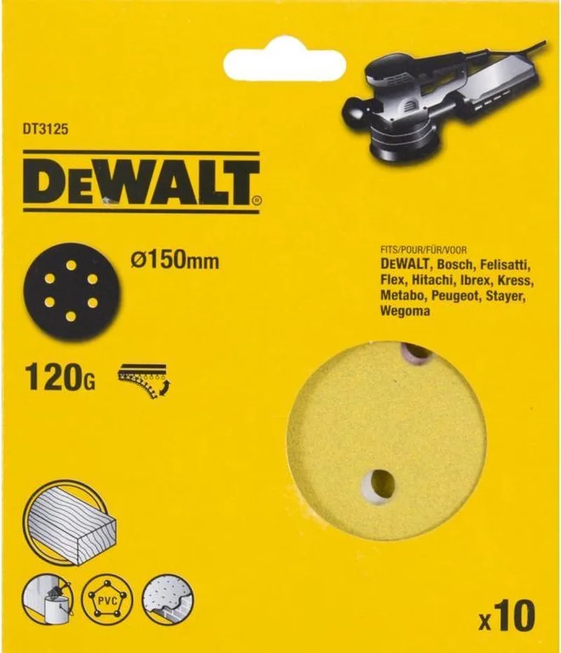 DT3125 P120 Schuurschijf 150mm. VE=10 by DEWALT – product image