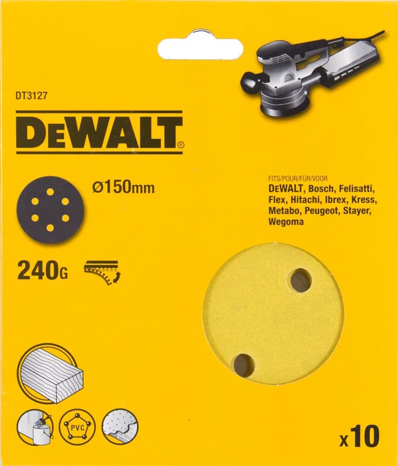 DT3127 P240 Schuurschijf 150mm VE=10 by DEWALT – product image