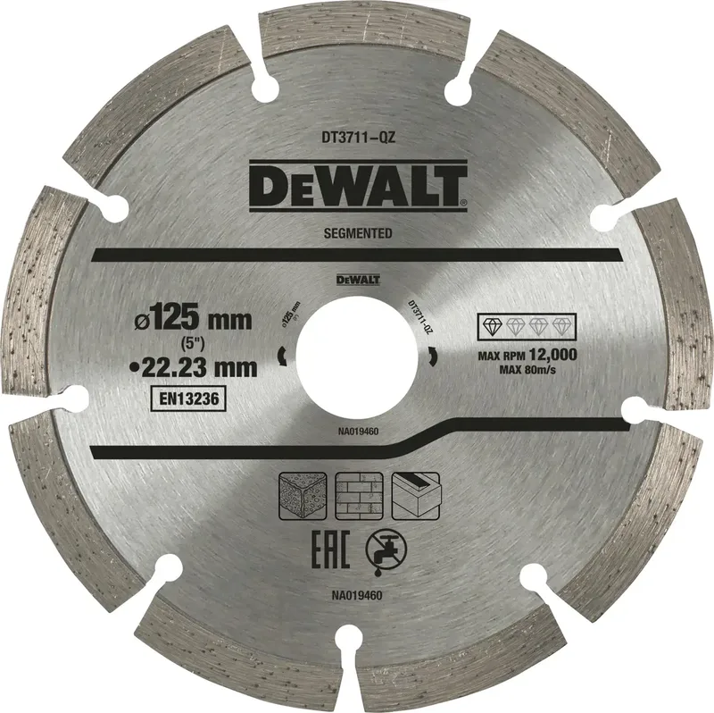 DT3711-QZ DT3711-QZ Diamanttrennscheibe Durchmesser 125 mm Beton 1 St. von DEWALT – Produktbild