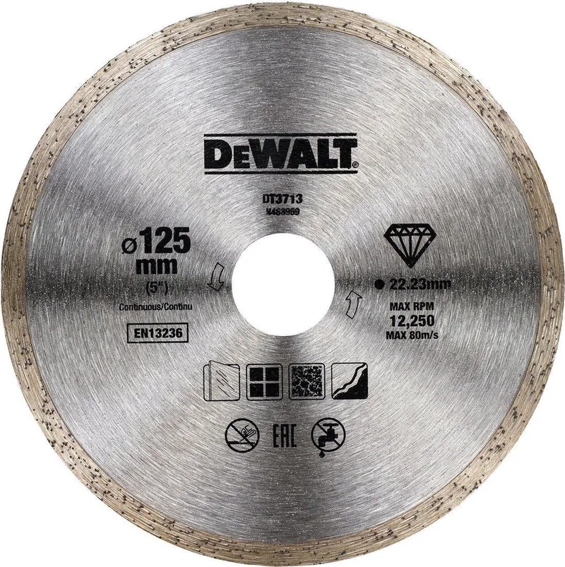 DT3713-QZ - Diamantdoorslijpschijf - 125mm - Voor Keramiek en Beton by DEWALT – product image