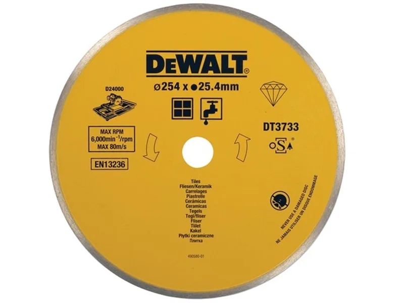 DT3733-XJ - Diamantzaagblad - 250mm - Nat Snijden - Voor Tegels von DEWALT – Produktbild