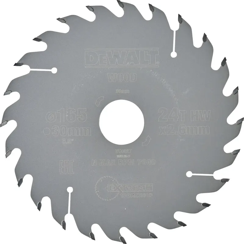 DT4027-QZ DT4027-QZ Kreissägeblatt 165 x 30 x 1.8 mm Zähneanzahl: 24 1 St. van DEWALT – productafbeelding