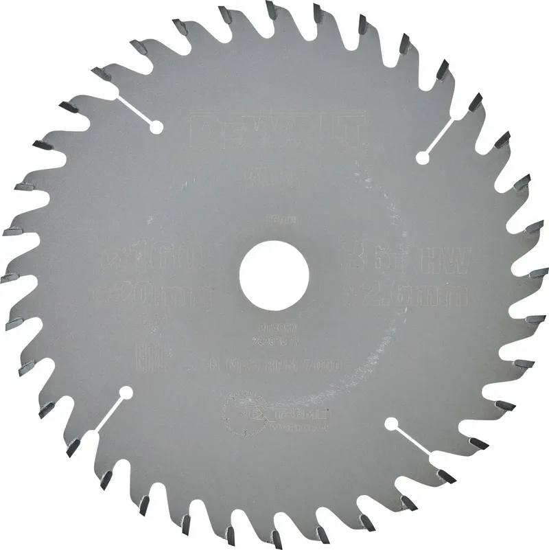 DT4057-QZ DT4057-QZ Lame de scie circulaire 160 x 20 x 1.8 mm Nombre de dents: 36 1 pc(s) de DEWALT – image du produit