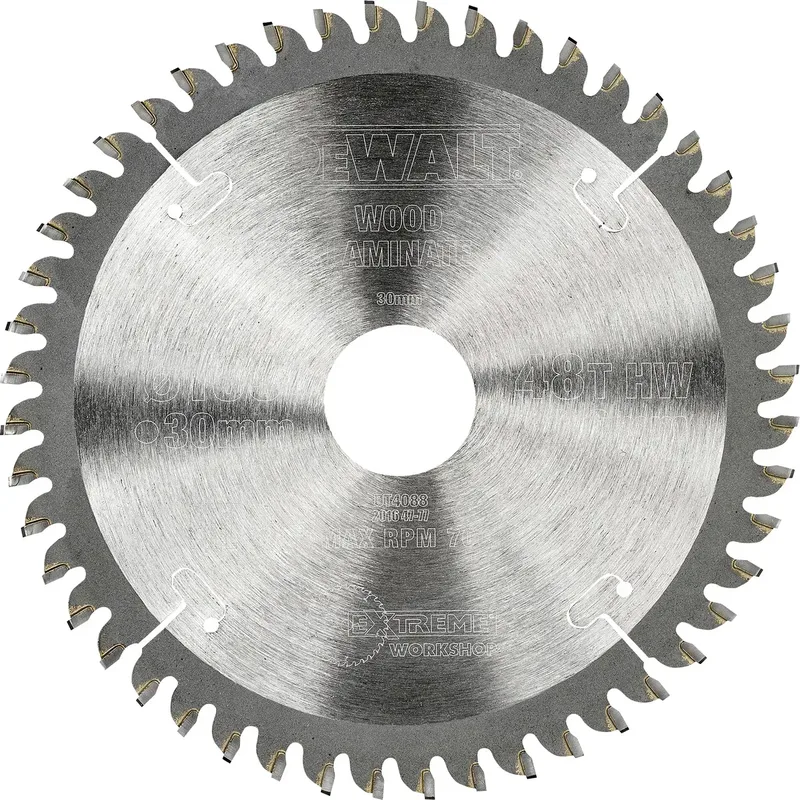 DT4088-QZ DT4088-QZ Lame de scie circulaire 165 x 30 x 1.8 mm Nombre de dents: 48 1 pc(s) de DEWALT – image du produit