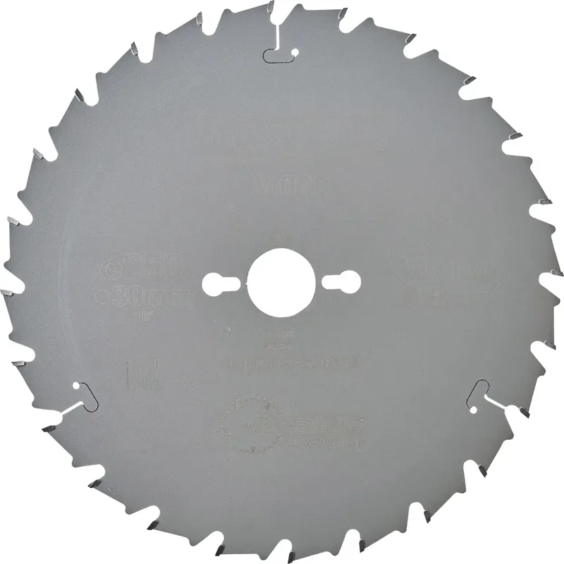 DT4202-QZ DT4202-QZ Lame de scie circulaire 250 x 30 x 1.8 mm Nombre de dents: 24 1 pc(s) de DEWALT – image du produit