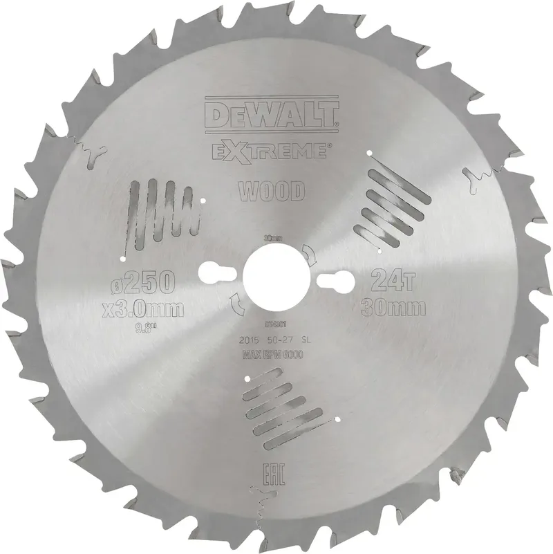 DT4301-QZ DT4301-QZ Lame de scie circulaire 250 x 30 x 3.0 mm Nombre de dents: 24 1 pc(s) de DEWALT – image du produit