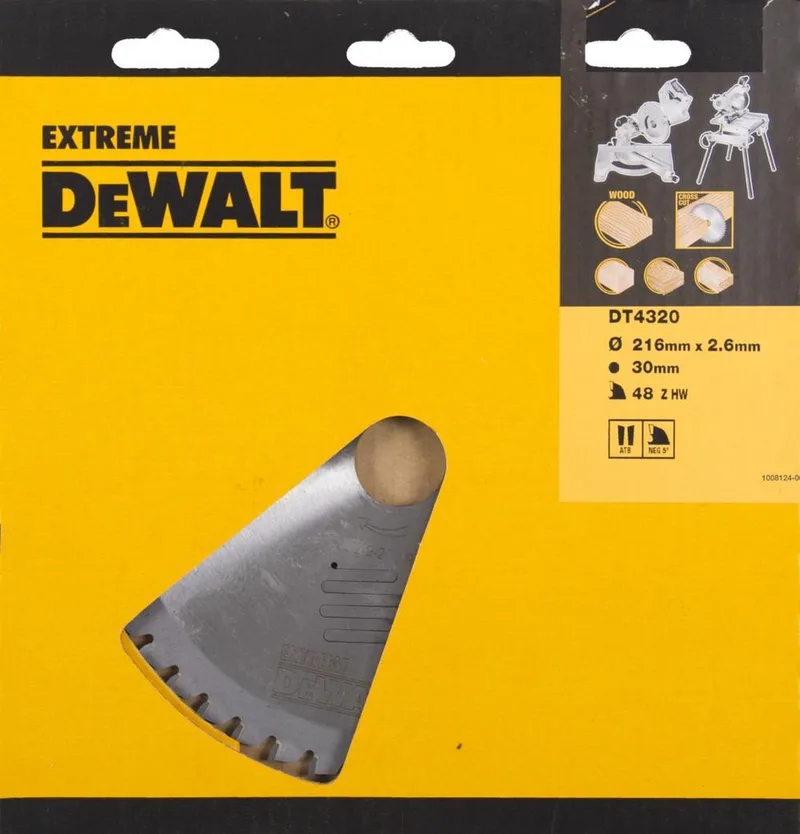 DT4320-QZ Serie - Cirkelzaagblad - 216mm - 48 Tanden - ATB Geometrie de DEWALT – image du produit