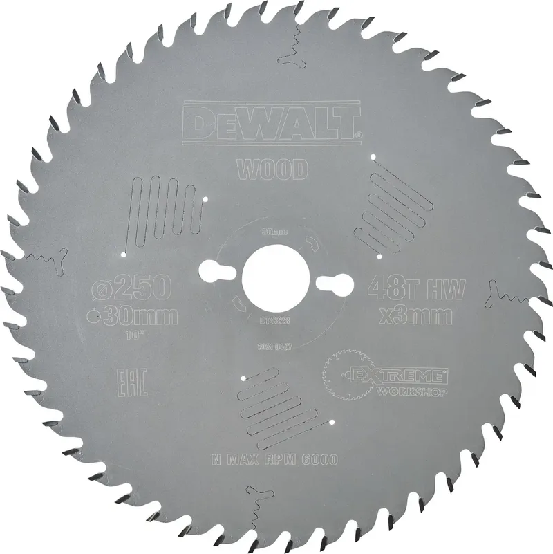 DT4323-QZ DT4323-QZ Kreissägeblatt 250 x 30 x 2.2 mm Zähneanzahl: 48 1 St. von DEWALT – Produktbild