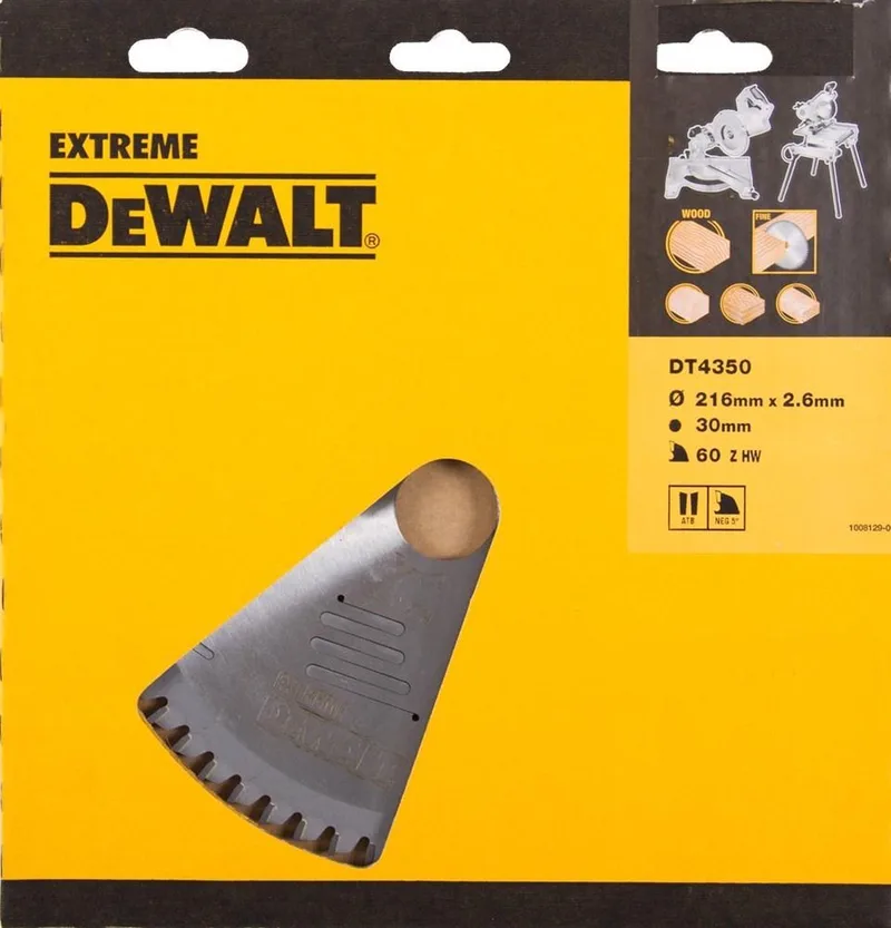 DT4350 Extreme Cirkelzaagblad - 216 x 30 x 60T - Hout / Laminaat fra DEWALT – produktbillede