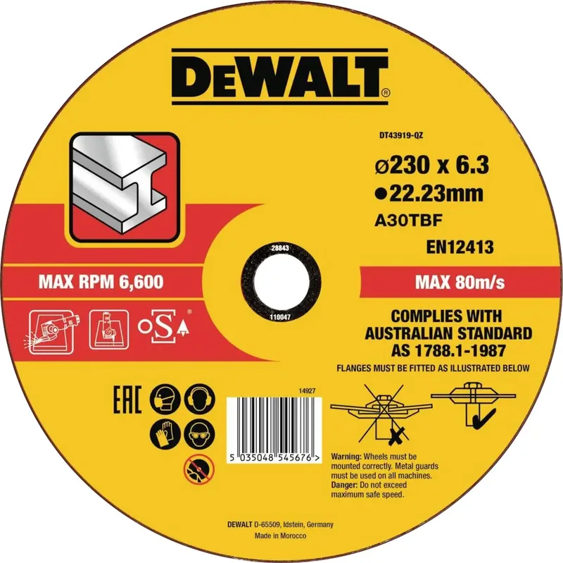 DT43919-QZ DT43919 Schruppscheibe Durchmesser 230 mm Metall 1 St. by DEWALT – product image