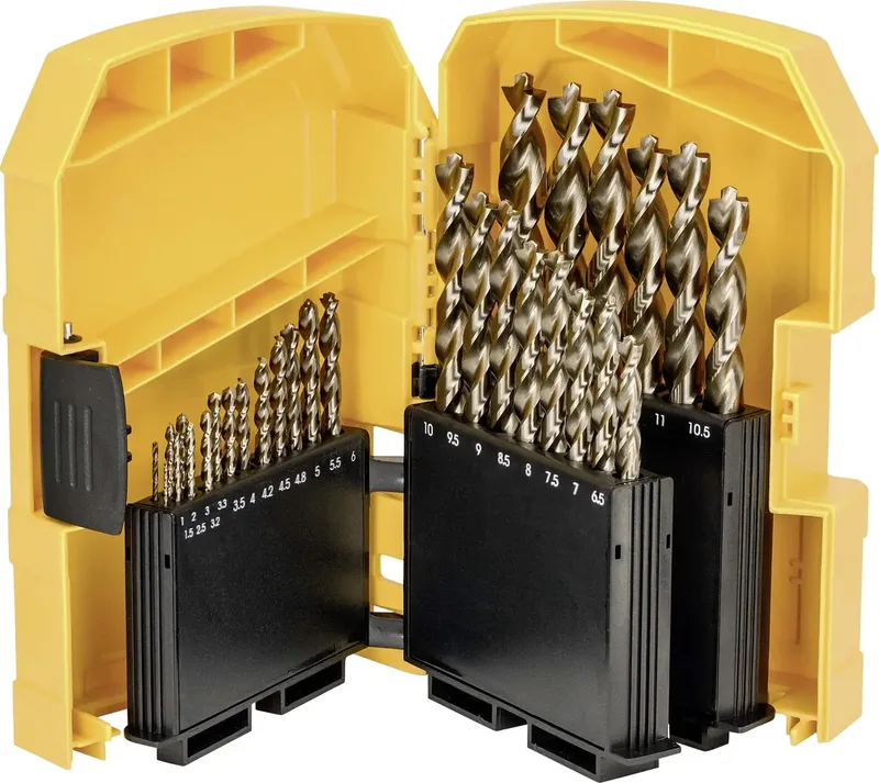 DT4957-QZ DT4957 HSS-Co 5 Metall-Spiralbohrer-Set 29teilig hochlegiert Dreiflächenschaft 29 St. från DEWALT – produktbild
