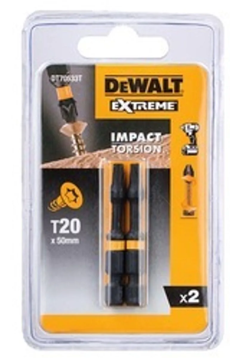 DT70533T T20 - Extreme Impact Torsion schroefbits - 50mm (2st) by DEWALT – product image