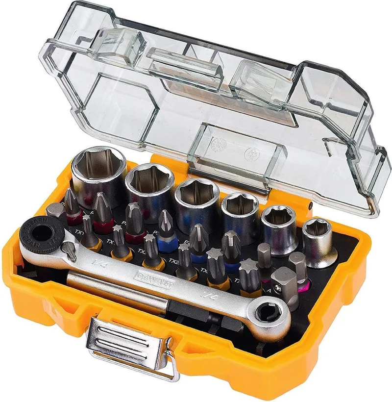 Bit- und Ratschen-Set 24-tlg. DT71516-QZ von DEWALT, Silber – Produktbild