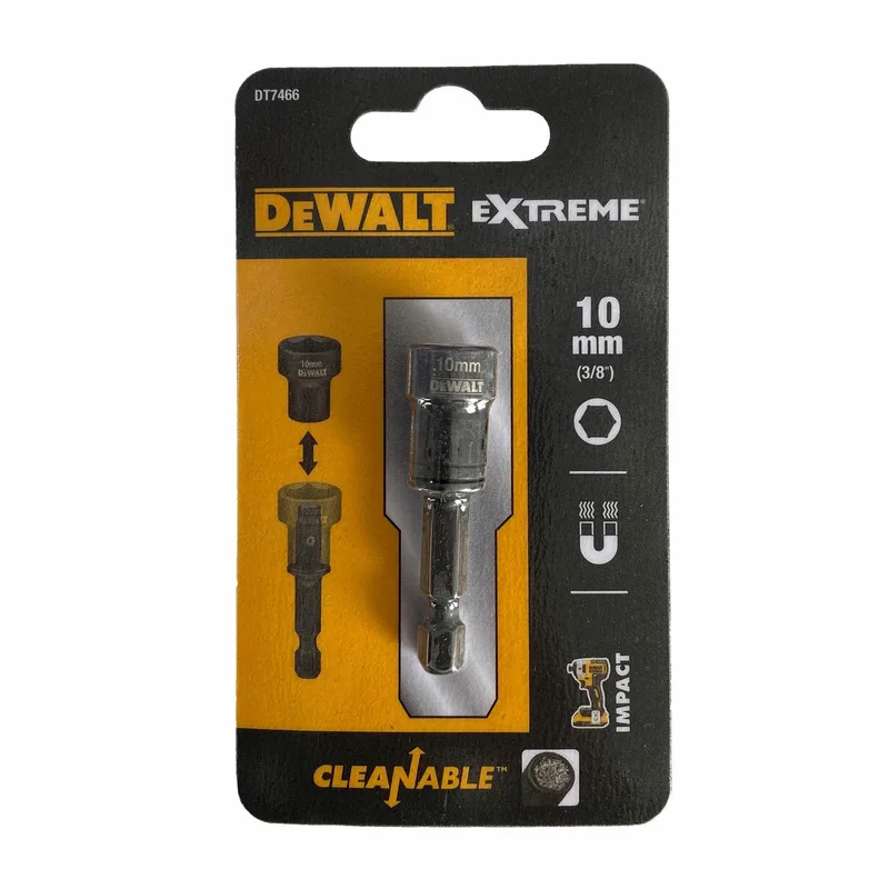 DT7466-QZ - Zelfreinigende magnetische dopsleutel - 10 mm - Slagvast - 1/4" Hex aansluiting de DEWALT – image du produit
