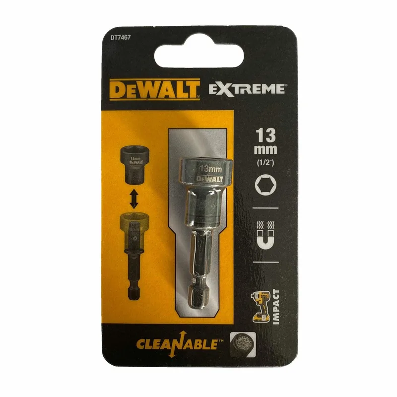 DT7467-QZ - Zelfreinigende magnetische dopsleutel - 13 mm - Slagvast - Impact Rated de DEWALT – image du produit