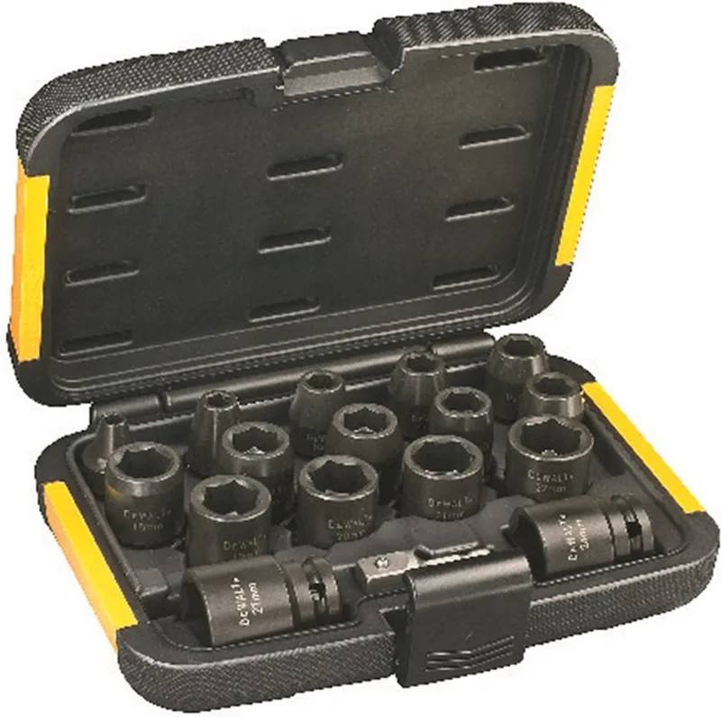 DT7506-QZ - Dopsleutelset - Udarowe - 17 stuks - Hoge Kwaliteit Staal de DEWALT, Noir – image du produit