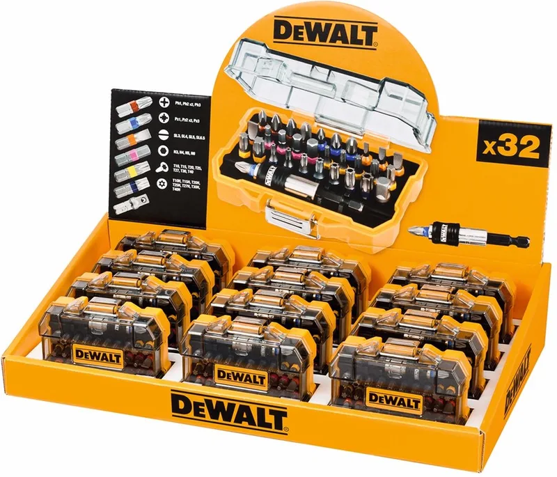 DT7969M-QZ - Schroefbit Set - 32 Stuks - Magnetische Houder - Merchandiser van DEWALT – productafbeelding