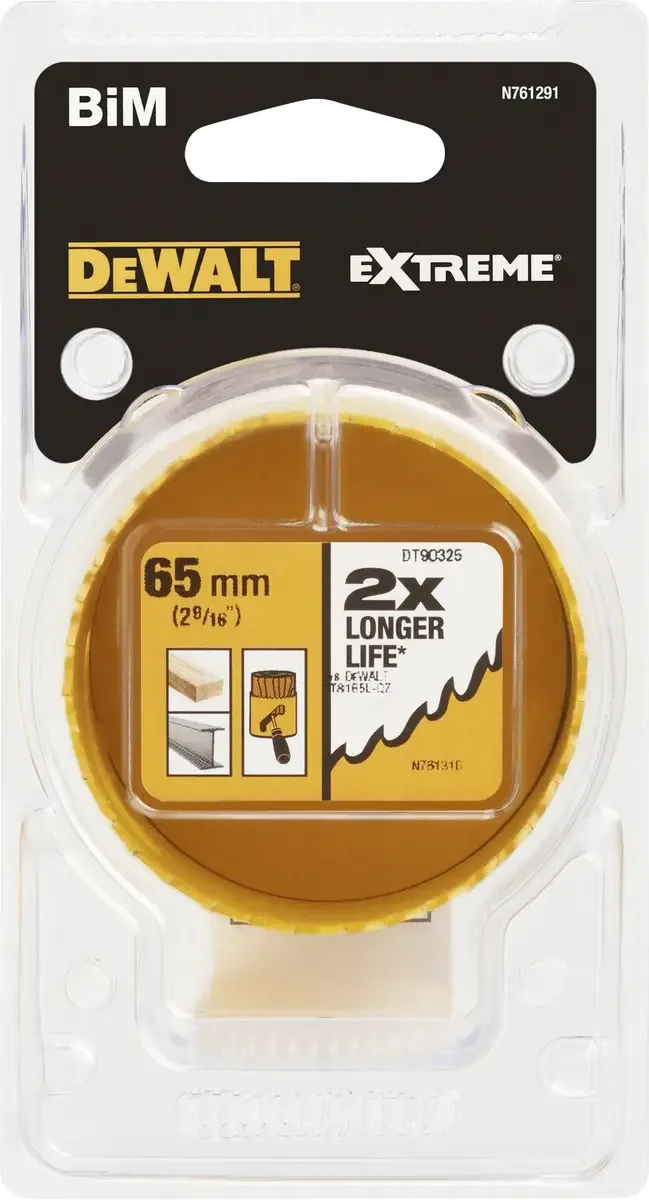 DT90325-QZ DT90325-QZ Scie-cloche 65 mm 1 pc(s) de DEWALT – image du produit