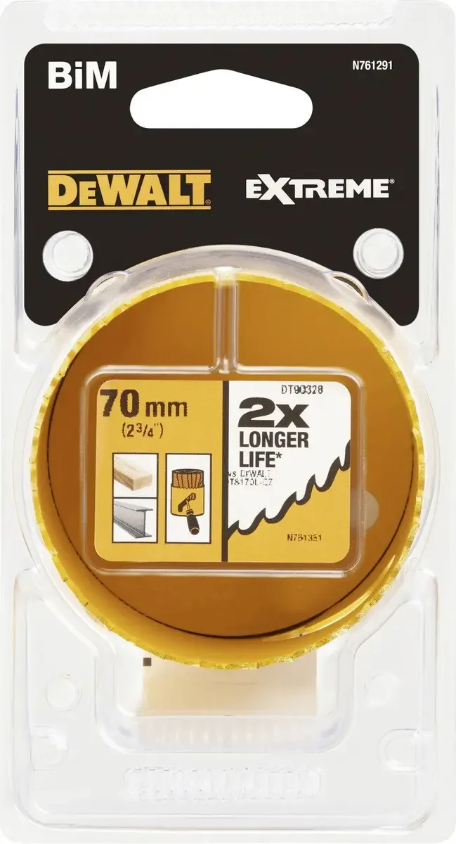 DT90328-QZ DT90328-QZ Scie-cloche 70 mm 1 pc(s) de DEWALT – image du produit