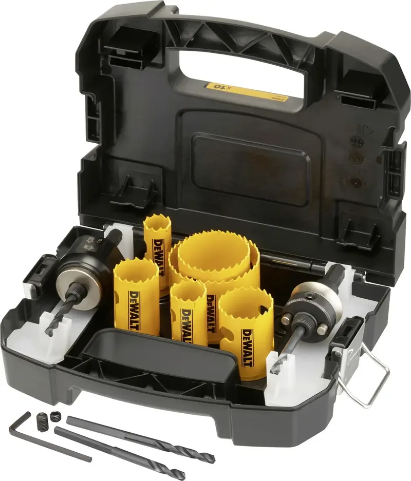 DT90357-QZ Lochsägen-Set 20 mm, 25 mm, 32 mm, 38 mm, 51 mm, 64 mm 10 St. van DEWALT – productafbeelding