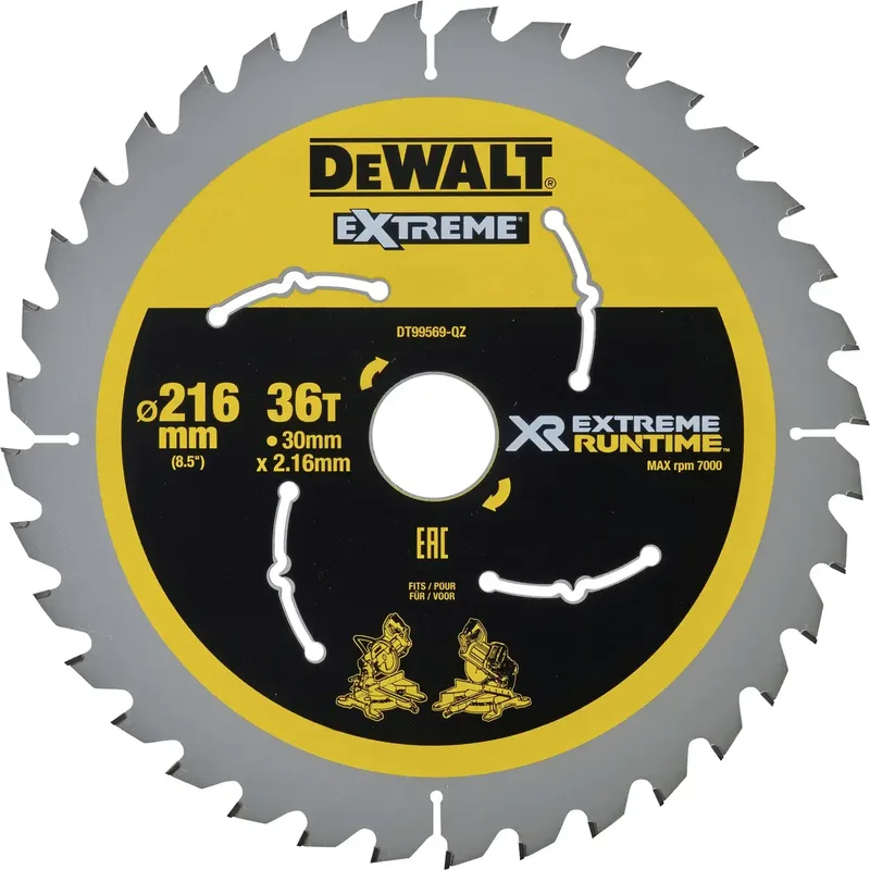 DT99569-QZ Kreissägeblatt 216 x 30 x 2.16 mm Zähneanzahl: 36 1 St. von DEWALT – Produktbild