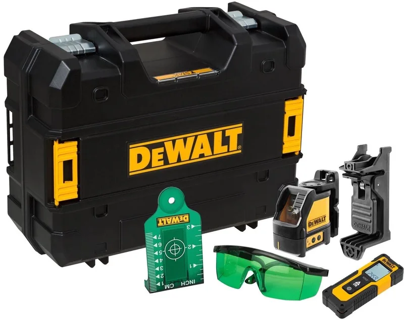 DW0887100-1 Combiset: DW088CG Kruislijnlaser Groen + DWHT77100 Afstandsmeter by DEWALT – product image