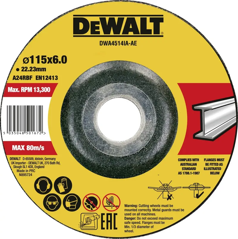 DWA4514IA-AE Schruppscheibe Durchmesser 115 mm Bohrungs-Ø 22.23 mm Metall 1 St. von DEWALT – Produktbild