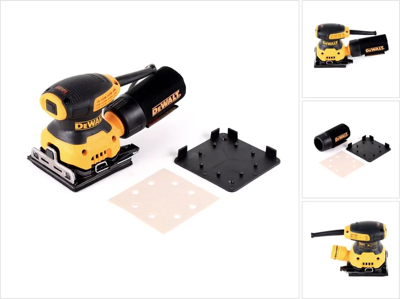 DWE 6411-QS Vlakschuurmachine 230 watt Klettfix 108 x 115 mm + stofzak de DEWALT – image du produit