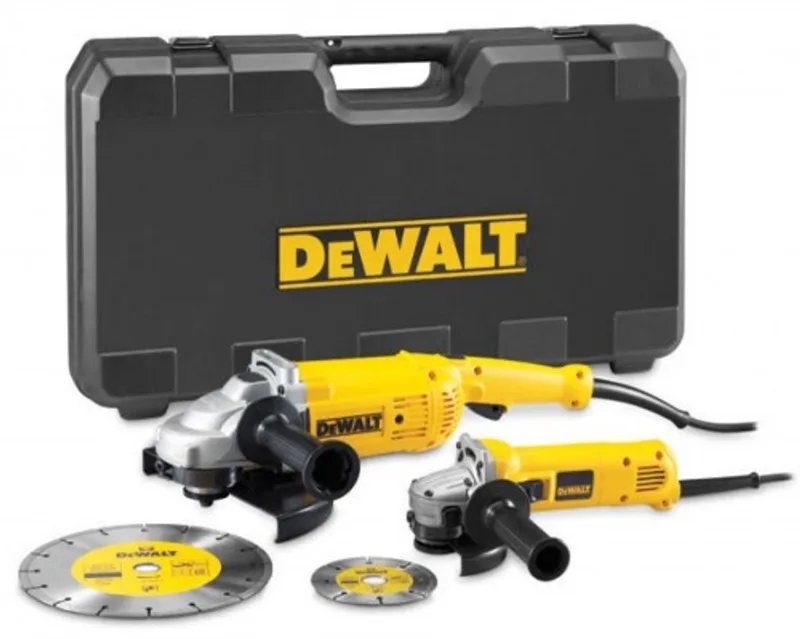 DWE492SDT 230mm haakse slijper + 125mm slijper in koffer by DEWALT – product image