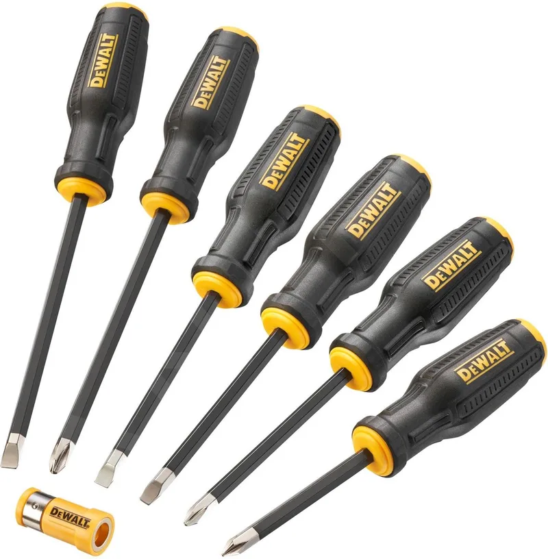 DWHT62056-0 - Schroevendraaierset - Full Fit - Magnetisch - S2 Staal van DEWALT, Zwart – productafbeelding