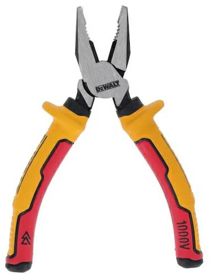 DWHT82810-0 Serie - VDE-combinatietang - 160mm - Ergonomische Handgreep - 1000V Certificaat fra DEWALT, Sort – produktbillede