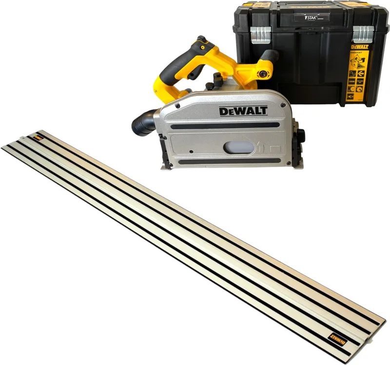 DWS 520 KT cirkelzaag 1300 watt 165 mm + zaagblad + geleiderail + TSTAK de DEWALT – image du produit