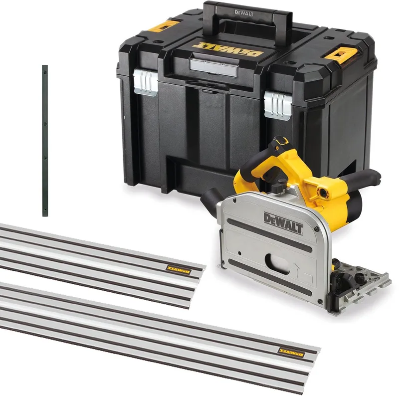 DWS520KT Invalzaag incl. 2x Geleiderails en koppelstrip by DEWALT – product image