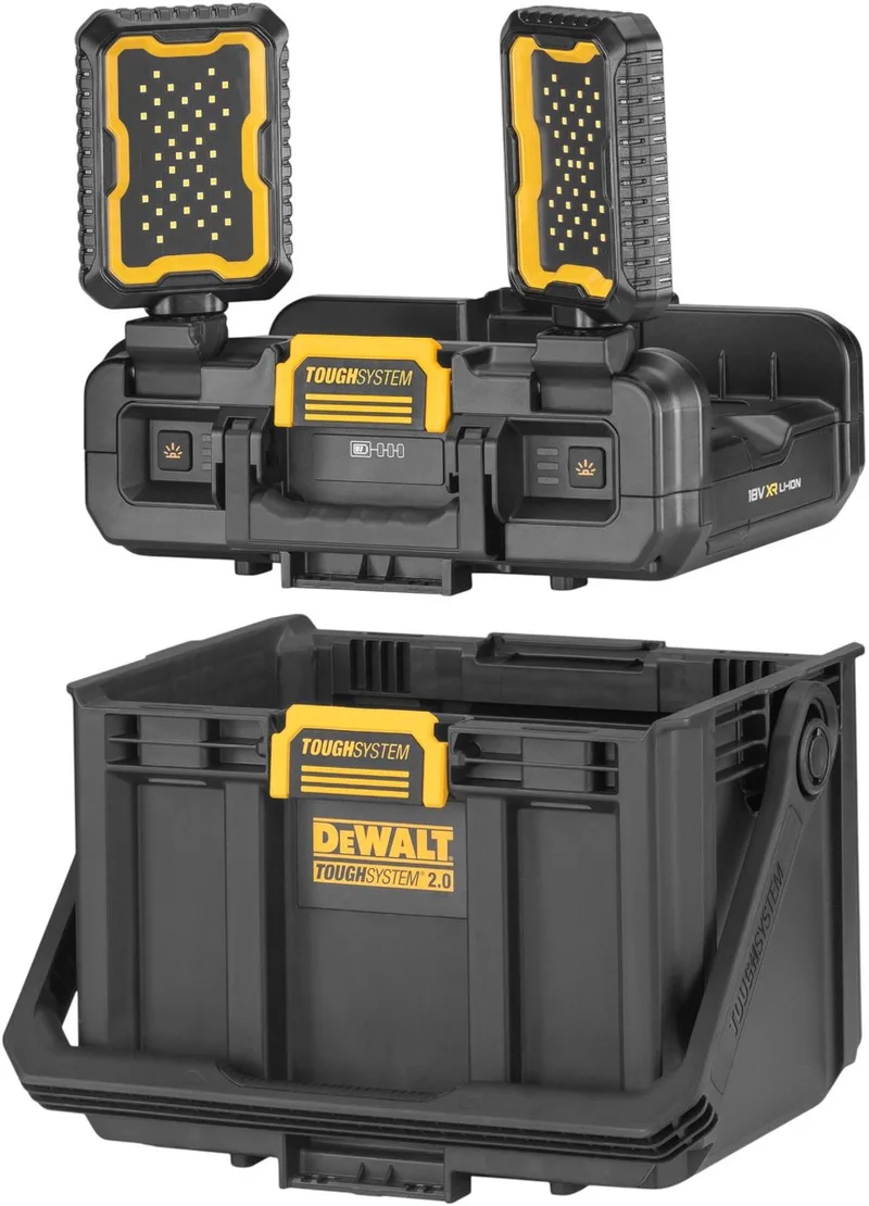 DWST08061-1 ToughSystem 2.0 Gereedschapskoffer en lamp 18V XR van DEWALT, Geel – productafbeelding 1 van 6