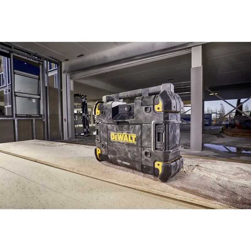 DWST1-81078 10,8-54V Li-Ion accu TSTAK radio met oplaadfunctie - werkt op accu fra DEWALT, Gul, Sort – produktbillede 2 af 3